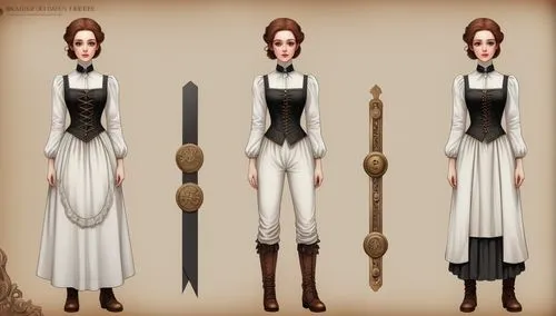 sterntaler,quarterstaff,aesulapian staff,nurse uniform,scythe,victorian lady,victorian fashion,swordswoman,victorian style,women's clothing,staves,female doll,miss circassian,folk costume,mountain vesper,vesper,housekeeper,chef's uniform,women clothes,costume design,Unique,Design,Character Design