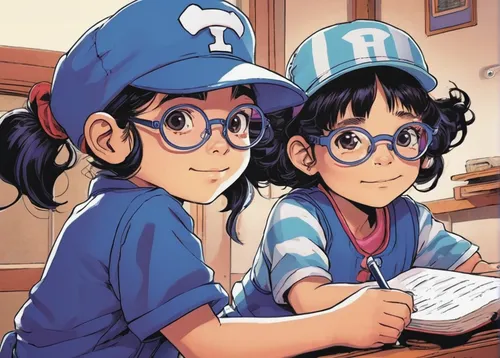 tutoring,hiyayakko,children studying,kawaii children,room children,coloring,reading glasses,detective conan,sakana,readers,tutor,hero academy,copic,with glasses,kids glasses,kids,nerd,school children,childhood friends,children girls,Illustration,Black and White,Black and White 12