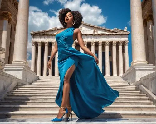 statuesque,batswana,blue dress,goddess of justice,liberian,a floor-length dress,beautiful african american women,justitia,ikpe,african american woman,lady justice,themis,zappeion,angolan,mazarine blue,royal blue,girl in a historic way,miss kabylia 2017,classicism,jasmine blue,Conceptual Art,Fantasy,Fantasy 23