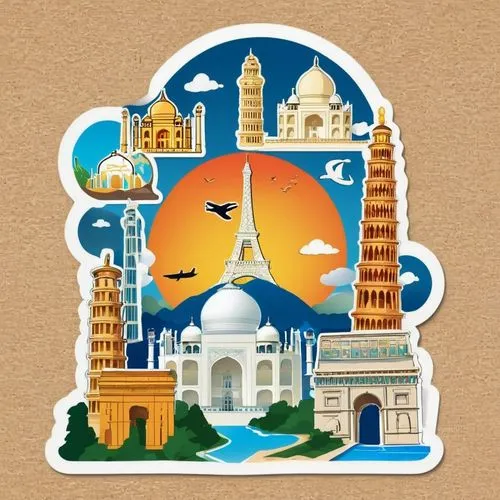 dehli,paris clip art,tajmahal,hyderabad,osmania,karnataka,bangalore,taj,maharastra,gangetic,kolkata,agra,sealdah,chennai,hyderabadi,bikaner,orissa,dombivli,clipart sticker,india,Unique,Design,Sticker