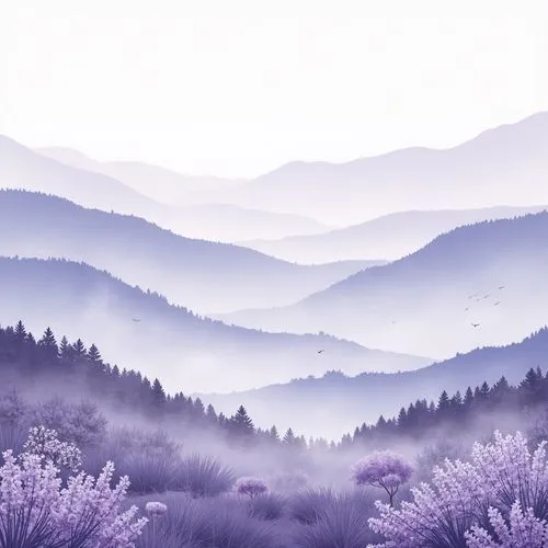 purple landscape,purple wallpaper,lavender fields,lavender field,purple gradient,lavender,foggy landscape,landscape background,the purple-and-white,sakura background,winter background,lavenders,nature background,japanese sakura background,japanese mountains,purple blue ground,mountains,dusk background,purple background,mountain landscape