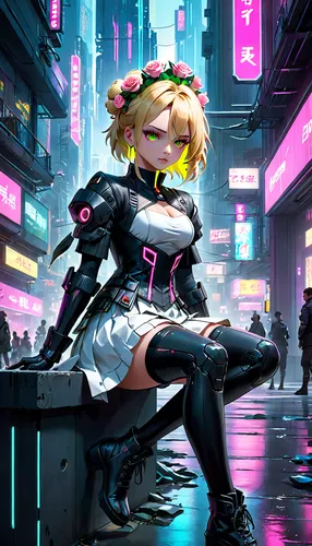 cyberpunk,cyber,harajuku,shinjuku,shibuya,hk,heavy object,yang,nico,vocaloid,neon,neon light,cyberspace,futuristic,tokyo,tokyo city,neon lights,kayano,scifi,vector girl,Anime,Anime,General