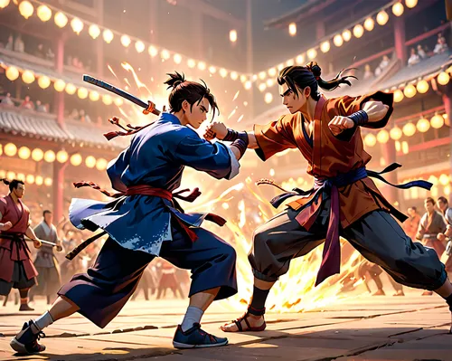 wushu,japanese martial arts,battōjutsu,martial arts,iaijutsu,sanshou,kenjutsu,kungfu,tsukemono,sōjutsu,eskrima,shinobi,game illustration,jinrikisha,fighting poses,kung fu,senso-ji,karate,shaolin kung fu,taekkyeon,Anime,Anime,Cartoon