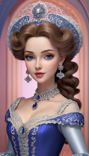 princess sofia,noblewoman,princess' earring,princess anna,principessa,cinderella,Unique,3D,3D Character