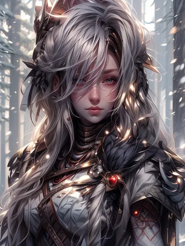 fantasy portrait,the snow queen,elven,a200,dark elf,wood elf,suit of the snow maiden,eternal snow,eskimo,white rose snow queen,female warrior,fantasy art,winterblueher,dryad,fairy tale character,huntress,ice queen,aurora,nebelung,crow queen