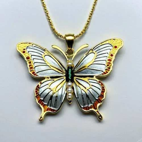 necklace with winged heart,butterfly green,mariposa,aurora butterfly,mariposas,boloria,Conceptual Art,Daily,Daily 02