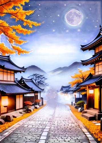 mid-autumn festival,chuseok,japan landscape,landscape background,beautiful japan,japanese art,japon,night scene,cartoon video game background,japanese background,hiroshige,moonlit night,japan's three great night views,gion,kyoto,world digital painting,background vector,oriental painting,obon,oriental,Unique,Design,Infographics