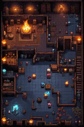 tavern,dungeon,tileable,collected game assets,refinery,barracks,castle iron market,map icon,marketplace,rooms,cold room,an apartment,shopkeeper,chasm,fallout shelter,advent market,dormitory,mining facility,basement,dungeons,Illustration,Paper based,Paper Based 15