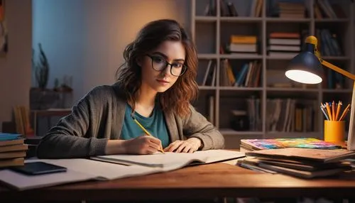 girl studying,correspondence courses,assistantship,secretarial,bookkeeping,distance learning,girl at the computer,learn to write,assistantships,nonscholarship,accrediting,secretaria,bookkeeper,expenses management,studentship,bibliographer,authoring,tutorship,reading glasses,online course,Illustration,Realistic Fantasy,Realistic Fantasy 29