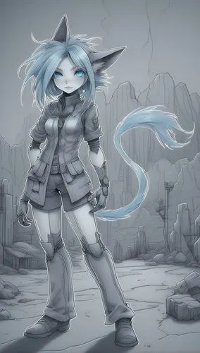 krita,anthro,winterblueher,winter background,drow,lucario,Design Sketch,Design Sketch,Outline