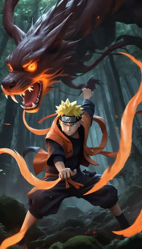 nine-tailed,naruto,dragon slayer,iaijutsu,black dragon,sōjutsu,dragon fire,boruto,dragon li,forest dragon,kakashi hatake,dragon of earth,shinobi,fire background,flame spirit,dragon slayers,forest king lion,battōjutsu,kenjutsu,ninjutsu,Conceptual Art,Fantasy,Fantasy 01