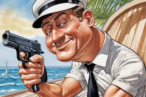 boat operator,water police,key-hole captain,man holding gun and light,bay of pigs,james bond,naval officer,thames trader,panamax,private investigator,garp fish,holding a gun,marshall,the cuban police,seafarer,commodore,inspector,beach defence,pointing gun,policeman,Illustration,Abstract Fantasy,Abstract Fantasy 23