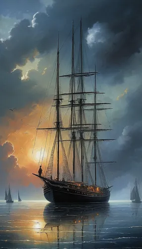 sea sailing ship,sailing ship,sail ship,three masted sailing ship,tallship,sailing vessel,sailing ships,tall ship,full-rigged ship,galleon ship,east indiaman,sailing boat,barquentine,sloop-of-war,galleon,windjammer,sail boat,sailing-boat,three masted,sailer,Conceptual Art,Fantasy,Fantasy 29