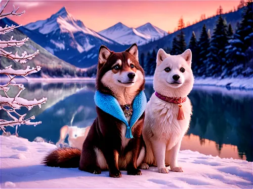 akitas,huskies,malamutes,winter background,samoyeds,dogsledding,wolf couple,color dogs,winter animals,christmas snowy background,collies,german shepards,siberians,corgis,alsatians,malamute,pomeranians,alaskan malamute,siberian husky,beautiful couple,Photography,Fashion Photography,Fashion Photography 04