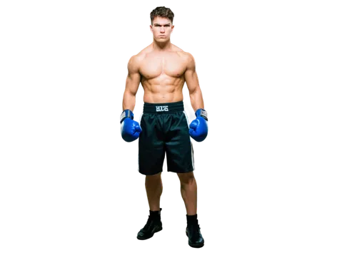 muscular man, fighter, solo, (25yo), intense gaze, sweat dripping, short spiky hair, cauliflower ears, nose bruises, athletic build, six-pack abs, boxing gloves, fighting stance, dynamic pose, arena l