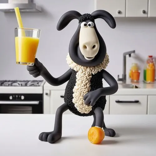 shaun,aardman,gromit,geoffrey,anthropomorphized animals,mascotte,zebedee,arla,animals play dress-up,obertan,khadaffy,sheep knitting,straw animal,whimsical animals,fresh orange juice,llambi,food styling,stuff toy,holstein cow,milk cow,Unique,3D,Clay