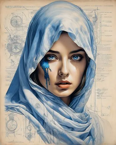 seregil,krita,adnate,katara,islamic girl,veiling,foulard,rone,hijab,tuareg,world digital painting,horoscope libra,girl in cloth,mystical portrait of a girl,muslima,behenna,muslim woman,fantasy portrait,headcovering,fantasy art,Unique,Design,Blueprint