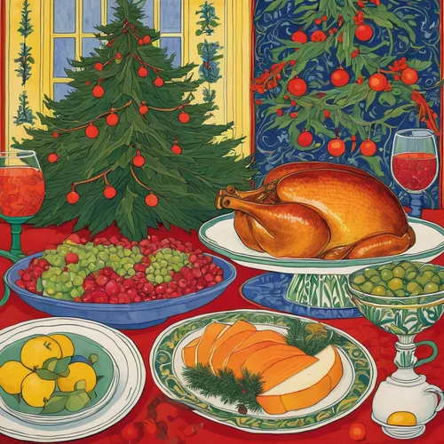 christmas menu,holiday table,christmas table,christmas food,holiday food,christmas pattern,christmas dinner,christmas motif,christmas scene,thanksgiving background,christmas pastry,myfestiveseason romania,placemat,nordic christmas,vintage christmas,food table,christmas landscape,leittafel,christmas vintage,christmasbackground,Illustration,Retro,Retro 23