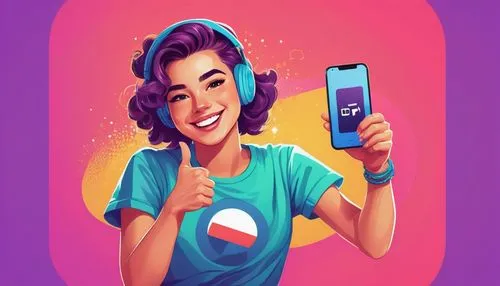 tiktok icon,phone icon,woman holding a smartphone,wpap,retro girl,retro woman,vector girl,retro women,vector illustration,retro styled,girl with speech bubble,vector art,phone,game illustration,80s,80's design,twitch icon,instagram icon,fashion vector,camera illustration,Illustration,Retro,Retro 09