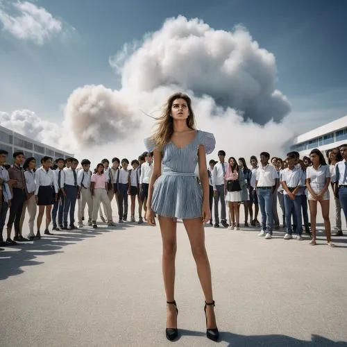 human chain,hadid,poki,abnegation,photo manipulation,standing behind,Photography,Documentary Photography,Documentary Photography 33