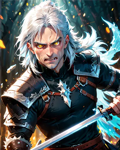 witcher,male elf,tyrion lannister,dane axe,dragon slayer,game illustration,male character,god of thunder,heroic fantasy,fantasy warrior,moulder,sward,white walker,alaunt,cg artwork,monsoon banner,fantasy portrait,games of light,eternal snow,firethorn,Anime,Anime,Cartoon