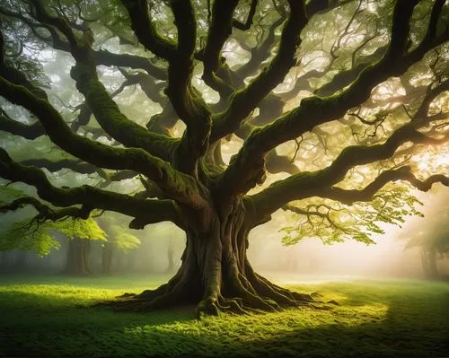 oak tree,magic tree,celtic tree,arbre,flourishing tree,arboreal,forest tree,tree of life,the roots of trees,tree canopy,rosewood tree,the branches of the tree,oaktree,fangorn,old tree,branching,oak,arbol,european beech,isolated tree,Art,Classical Oil Painting,Classical Oil Painting 38