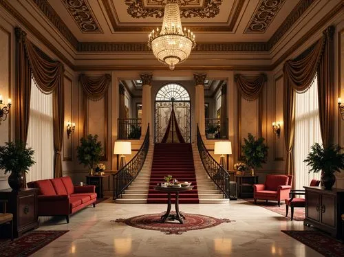 entrance hall,foyer,royal interior,hallway,cochere,lobby,lanesborough,gleneagles hotel,bessborough,hotel hall,hotel lobby,corridor,ornate room,interior decor,entranceway,saint george's hall,ballroom,ritzau,neoclassical,grand hotel europe