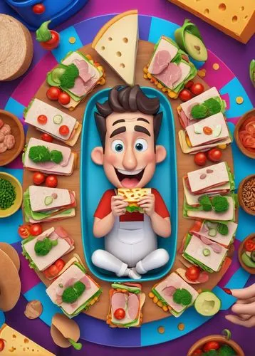 food platter,popadich,antipasti,saladino,lapastica,platter,Unique,3D,3D Character