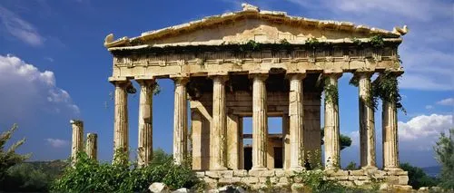 greek temple,temple of diana,roman temple,baalbek,garni,dougga,temple of hercules,volubilis,jerash,baalbeck,taraxum,pallas athene fountain,roman columns,stylites,erechtheus,hierapolis,temple of poseidon,celsus library,messene,leptis,Art,Classical Oil Painting,Classical Oil Painting 23