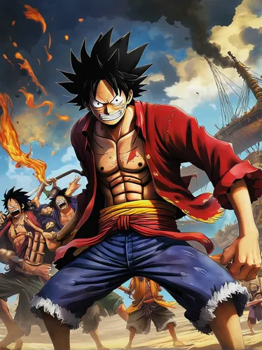 fairy tail,onepiece,nine-tailed,fire background,anime 3d,son goku,dragon slayer,kame sennin,straw hats,dragon ball,anime cartoon,dragon slayers,takikomi gohan,one piece,dragonball,dragon ball z,iaijutsu,goku,katakuri,fighters,Illustration,Paper based,Paper Based 03