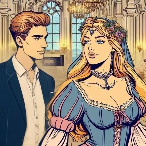 Un camisón blanco de hombre,a man and woman dressed up in formal clothes,maxon,wedding icons,prince and princess,melian,lucaya,princedoms