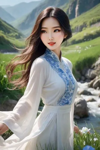 ao dai,hanbok,diaochan,chuseok,huayi,kunqu,jingqian,zhui,longmei,hanfu,koreana,jianyin,bingqian,inner mongolian beauty,xiuqing,yiwen,landscape background,xiaojie,yingjie,jinling,Photography,Commercial