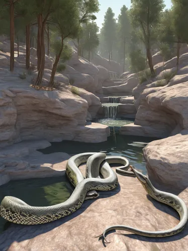 Create a suspenseful scene where an adder's slithering movements blend seamlessly with its surroundings, making it nearly undetectable.,water snake,rock python,serpentine,rattlesnake,anaconda,african 