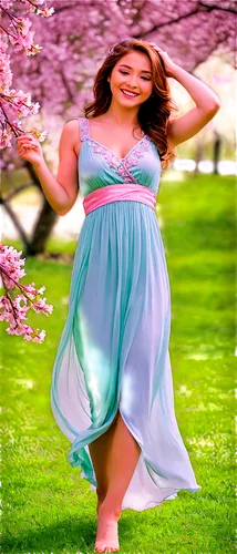 spring background,springtime background,hula,fiordiligi,japanese sakura background,poise,chiffon,walking in a spring,muumuu,easter background,flower background,springform,spring leaf background,photo shoot with edit,girl in flowers,photoshop manipulation,girl in a long dress,image editing,green background,hanami,Illustration,Retro,Retro 13