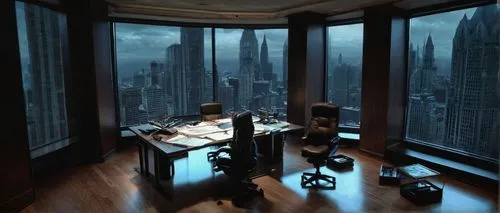 boardroom,oscorp,study room,modern office,gotham,computer room,consulting room,conference room,board room,offices,great room,batcave,coruscant,meeting room,metropolis,dark cabinetry,skyscrapers,lexcorp,highrises,high rises,Illustration,Realistic Fantasy,Realistic Fantasy 47