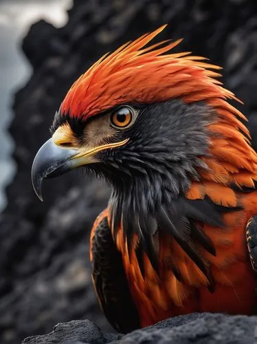 bearded vulture,coucal,bateleur,golden pheasant,african eagle,african fish eagle,harris hawk,light red macaw,uniphoenix,sun conure,portrait of a rock kestrel,new zealand falcon,coastal bird,fenix,red beak,sea head eagle,scarlet macaw,glaucidium,caracara,puffbird,Photography,Black and white photography,Black and White Photography 07