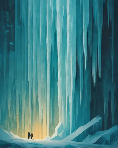 Write a suspenseful short story about an ice curtain that reveals a hidden underworld.,ice cave,ice castle,ice wall,glacier cave,crevasse,ice landscape,icicles,ice climbing,icicle,ice planet,borealis,