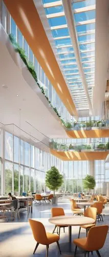 renderings,sky space concept,daylighting,modern office,school design,gensler,atriums,3d rendering,wintergarden,genzyme,schulich,bridgepoint,bjarke,cafeteria,genentech,futuristic architecture,skybridge,penthouses,skyways,oticon,Illustration,Realistic Fantasy,Realistic Fantasy 01