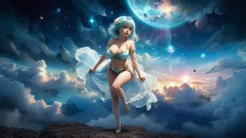 fantasy picture,tiber riven,riven,fantasy woman,cielo,blue enchantress