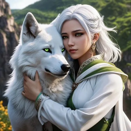 white wolves,white fox,samoyedic,whitethorn,atka,wolf couple,vasak,two wolves,seregil,white rose snow queen,vondra,elenore,wolfsfeld,noldor,eira,aleu,khatuna,companion dog,ellinor,fantasy picture,Photography,General,Realistic