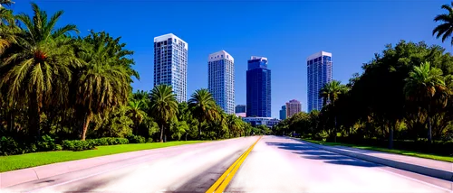 city highway,palm forest,palms,cityplace,palmtrees,sathon,peachtree,tampa,racing road,city scape,rose drive,rotana,boulevard,skyline,cartoon video game background,miami,californica,bgc,altamonte,virtual landscape,Illustration,American Style,American Style 01