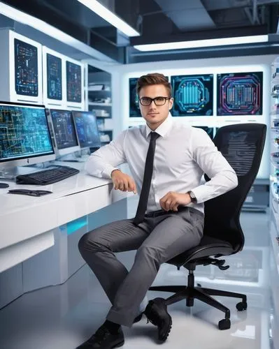 man with a computer,cybertrader,computerologist,technologist,stock exchange broker,datamonitor,computer business,genocyber,blur office background,cios,cybercriminals,stock broker,biostatistician,cyber glasses,cyberathlete,zenterprise,microstock,ceo,sysadmin,night administrator,Conceptual Art,Daily,Daily 13