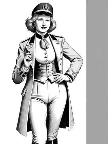 comic halftone woman,radebaugh,fraulein,advertising figure,policewoman,suffragist