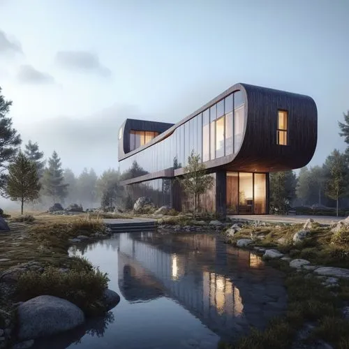 snohetta,timber house,arkitekter,cubic house,dunes house,modern house,Photography,General,Realistic