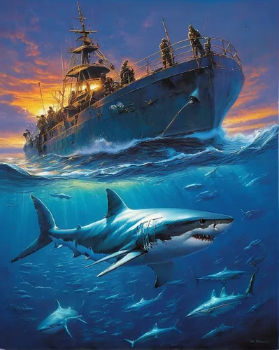 marine animal,requiem shark,constellation swordfish,usn,marine electronics,marine mammal,ship releases,remora,orca,amphibious assault ship,supercarrier,tuna,us navy,great white shark,dolphin-afalina,sea scouts,semi-submersible,tiger shark,atlantis,stealth ship,Illustration,Realistic Fantasy,Realistic Fantasy 32