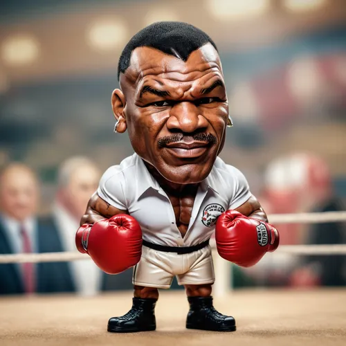 Caricatura Mike Tyson com luva de boxe, cabeça maior,striking combat sports,muhammad ali,boxer,mohammed ali,professional boxer,the hand of the boxer,professional boxing,angry man,strongman,combat spor