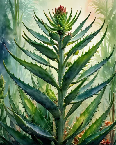 araucaria,coral aloe,watercolor pine tree,aloe,aloe barbadensis,pineapple plant,watercolor cactus,watercolor leaves,aloe vera,bromeliaceae,protea,aloe polyphylla,leucaena,pine flower,pineapple lily,watercolor leaf,torch aloe,urticaceae,forest plant,fern plant,Conceptual Art,Fantasy,Fantasy 05