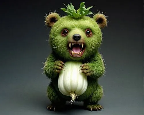 strassman,green animals,3d teddy,bearlike,tanuki,mandragora,Illustration,Realistic Fantasy,Realistic Fantasy 22