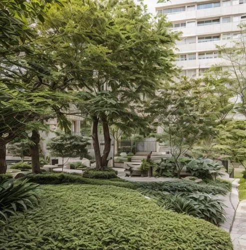 a minimalist interior style for townhome,some benches and trees on a grassy park area,hyang garden,ritsurin garden,biopolis,taikoo,lafayette park,park akanda,Landscape,Landscape design,Landscape space