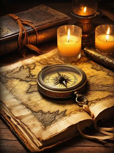 spellbook,magick,divination,treasure map,witches pentagram,divinations,magic grimoire,recantations,timpul,magnetic compass,spellcasting,spells,divinatory,conjuration,bearing compass,compass,cosmographia,enchiridion,incantations,scriptorium,Conceptual Art,Daily,Daily 32